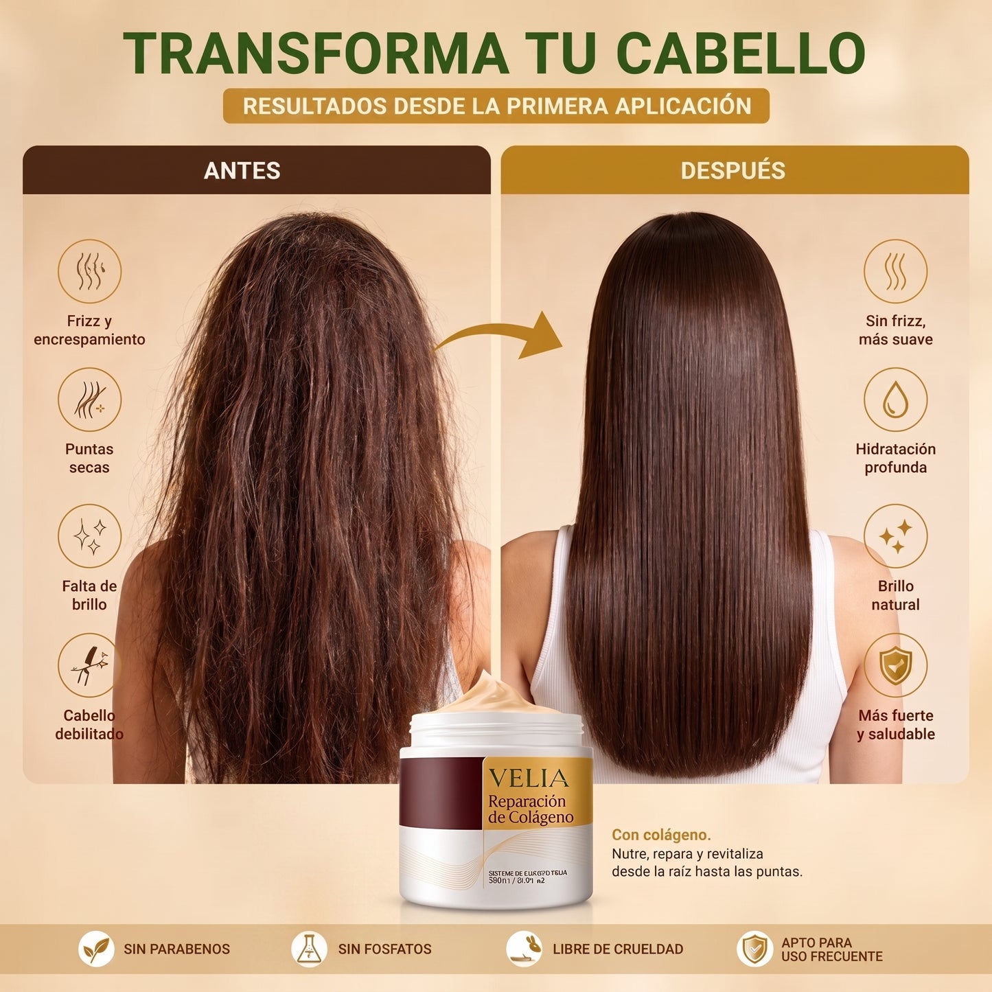 ¡OFERTA 2X1 + REGALO! Mascarilla Capilar Edición Limitada Velia