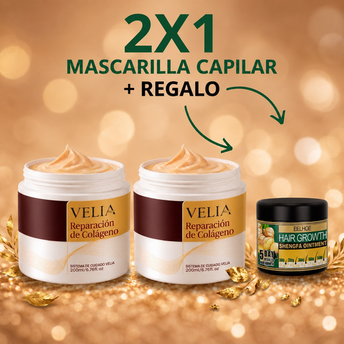 ¡OFERTA 2X1 + REGALO! Mascarilla Capilar Edición Limitada Velia